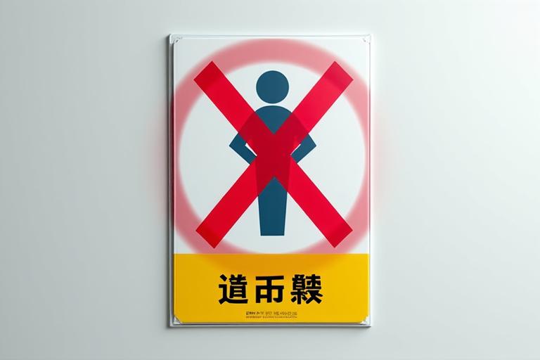 利用規約の禁止事項を示す注意標識